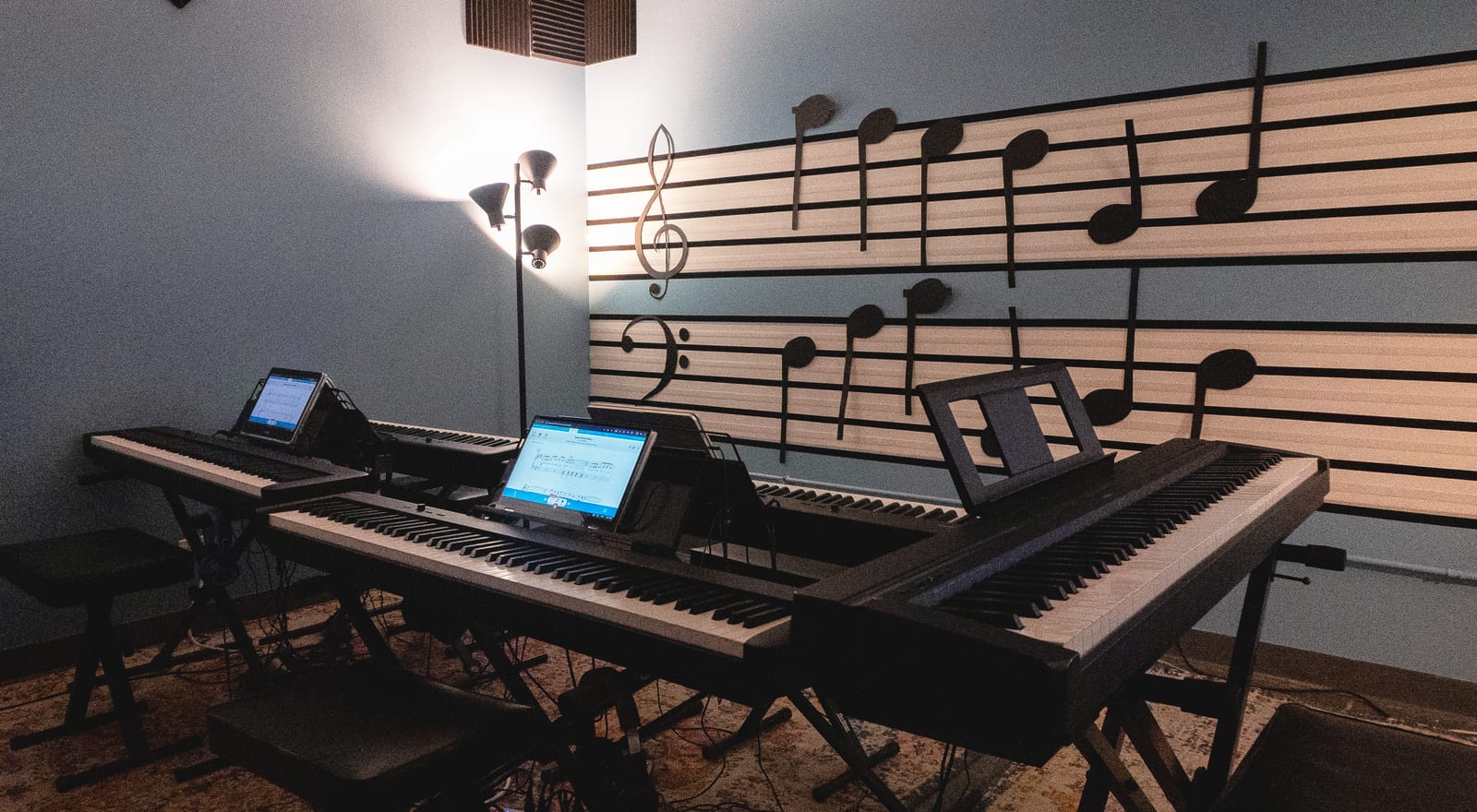 Inside the Twelve Tone Music School studio in Glenview, IL
